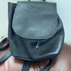 Portland Leather Black Leather Backpack